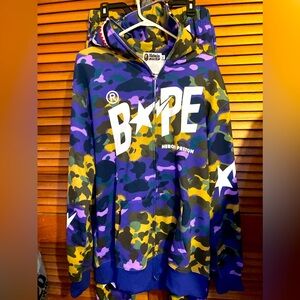 Preowned 2 piece Bape & Heron Preston Mashup